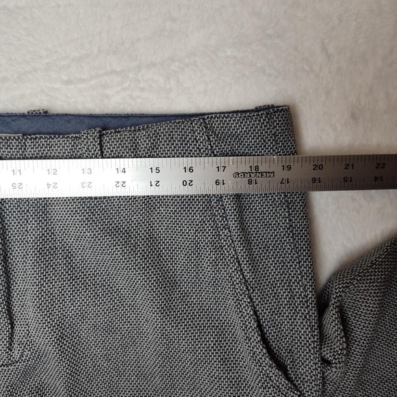 Carbon2Cobalt Pants Mens 36x33 Gray Check Cotton Chino Straight Casual Trousers - Picture 10 of 12